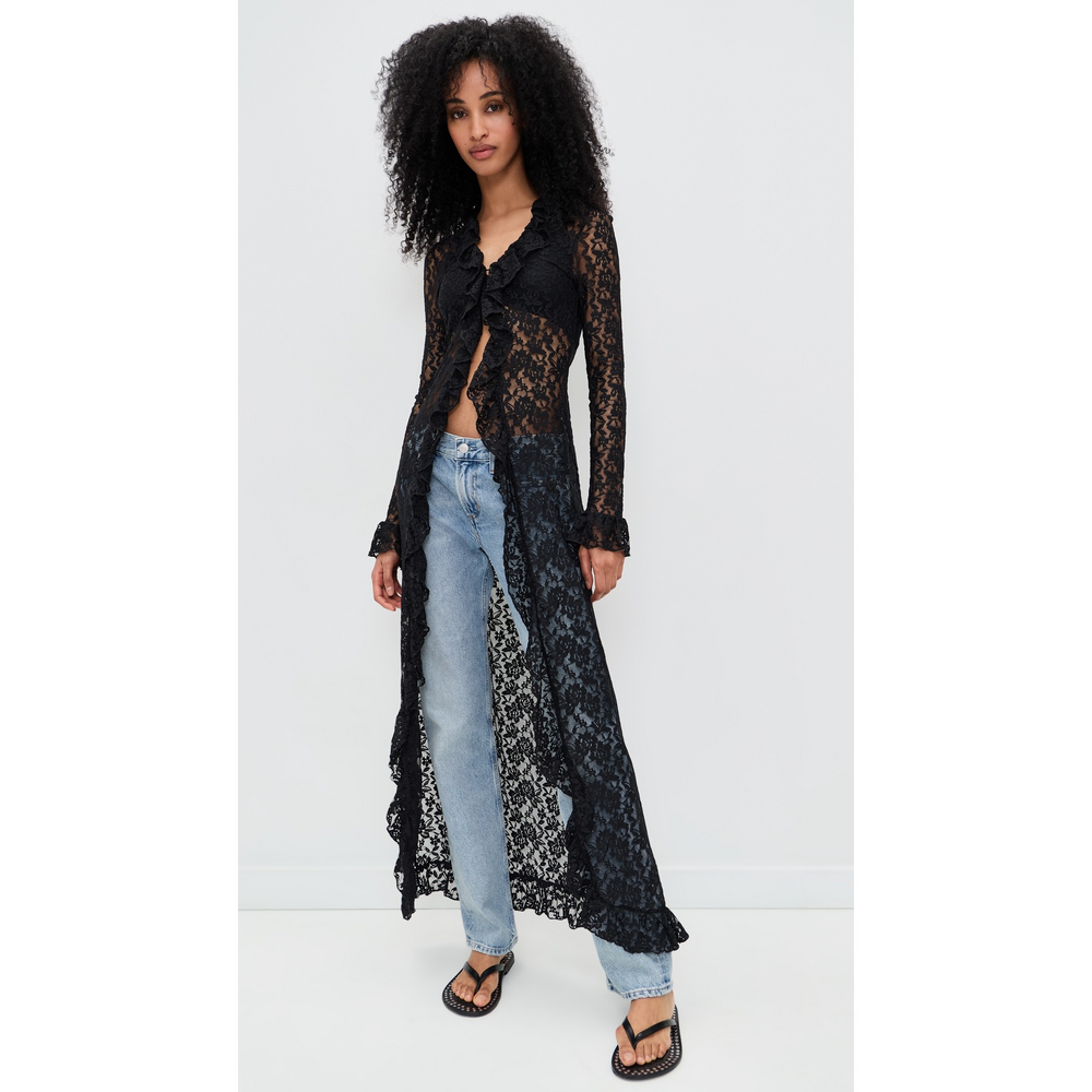 LIONESS Long Nights Maxi Dress in Black